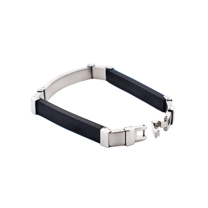 Stainless Steel Carbon Bangle