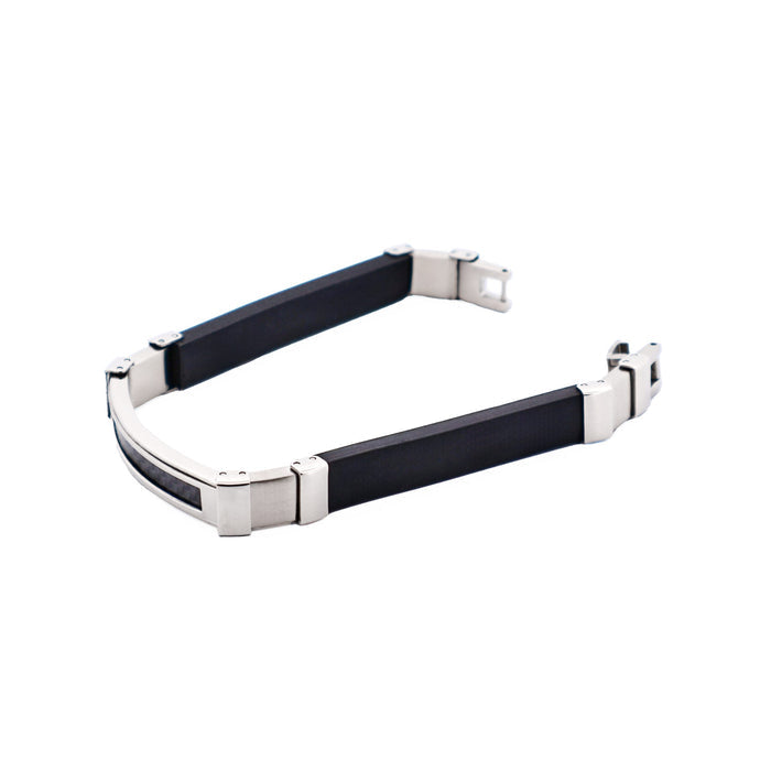 Stainless Steel Carbon Bangle