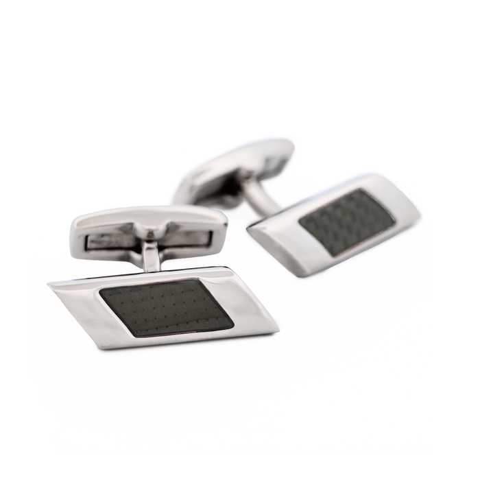 Stainless Steel Carbon Cufflinks