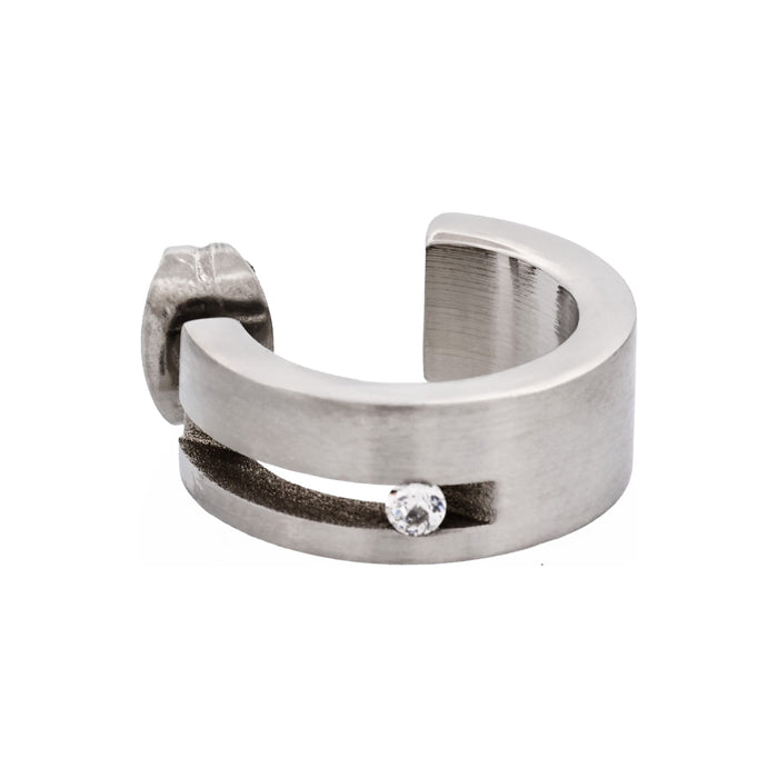 Stainless Steel Cubic Zirconia Earring