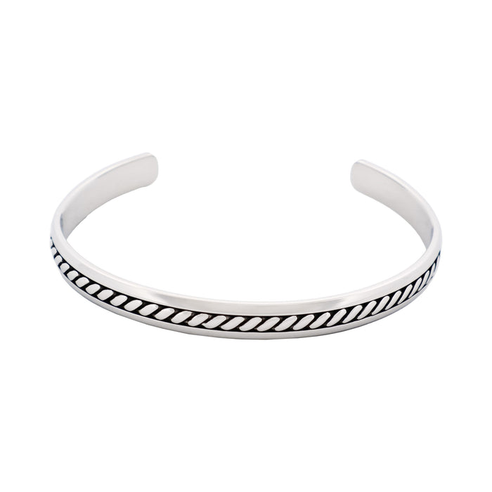 Stainless Steel & Ion Plated Antique Patterned Bangle