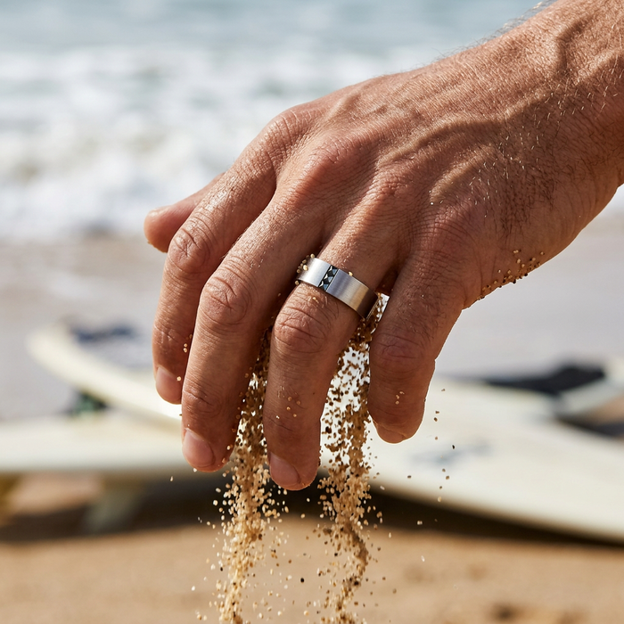 Stainless Steel & Marcasite Ring