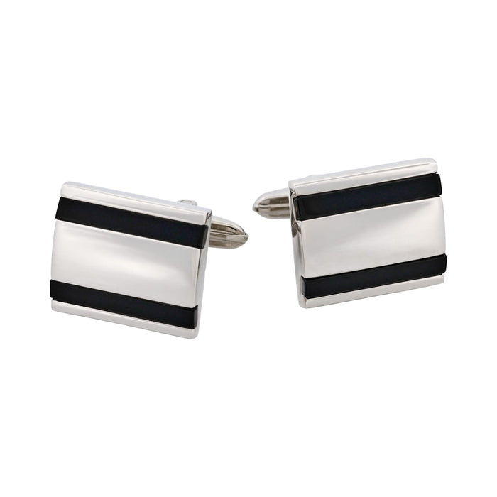 Stainless Steel & Onyx Cufflinks