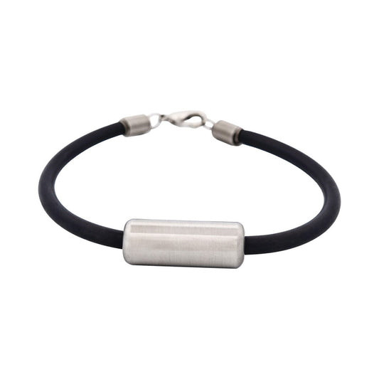 Stainless Steel & Rubber Bracelet