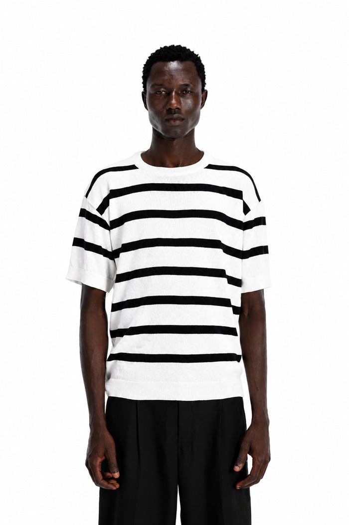 Standard Fit Crew Neck Knitwear Short Sleeve T-Shirt