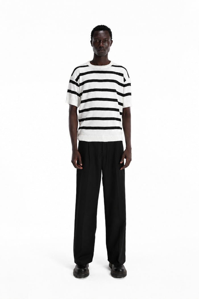 Standard Fit Crew Neck Knitwear Short Sleeve T-Shirt