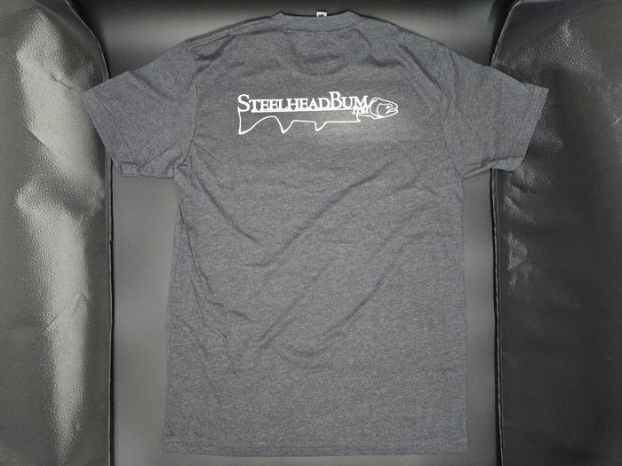 SteelheadBum T-Shirt Charcoal Grey Back