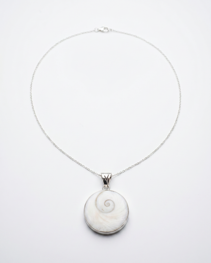 Sterling Silver Pendant with Shiva Eye Inlay