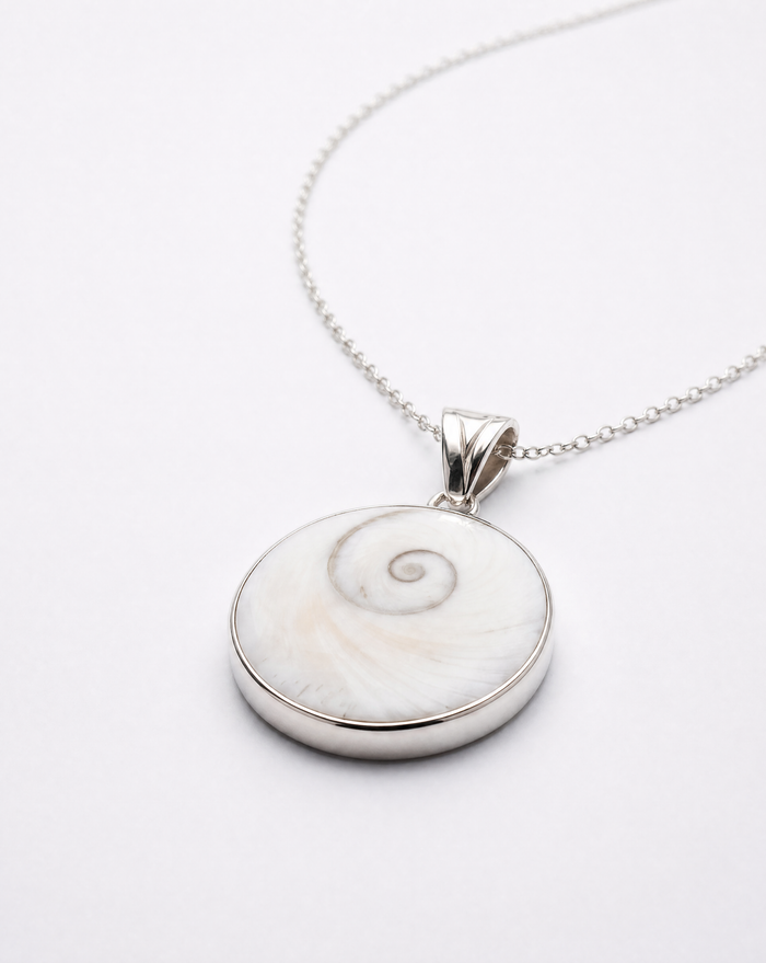 Sterling Silver Pendant with Shiva Eye Inlay