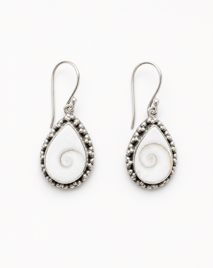 Sterling Silver Shiva Eye Tear Drop Earrings