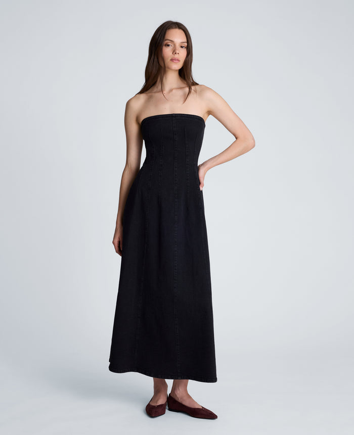 Strapless Maxi Dress with Smocking
