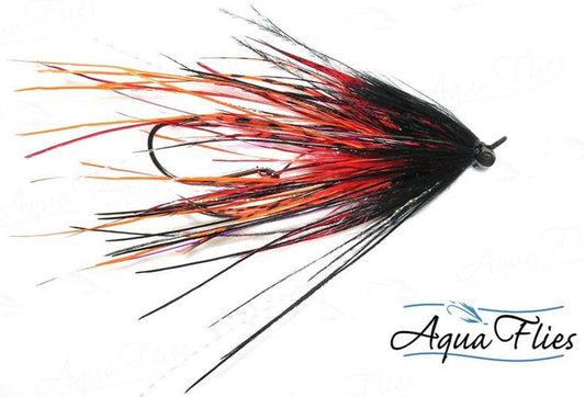 Aqua Flies Stu's Ostrich Mini Intruder Orange/Black