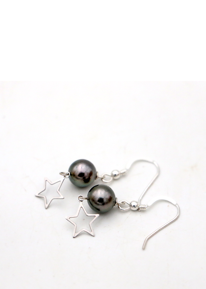 Tahitian Pearls with Charm Earrings