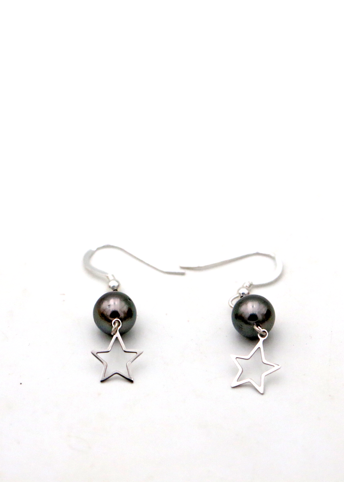 Tahitian Pearls with Charm Earrings