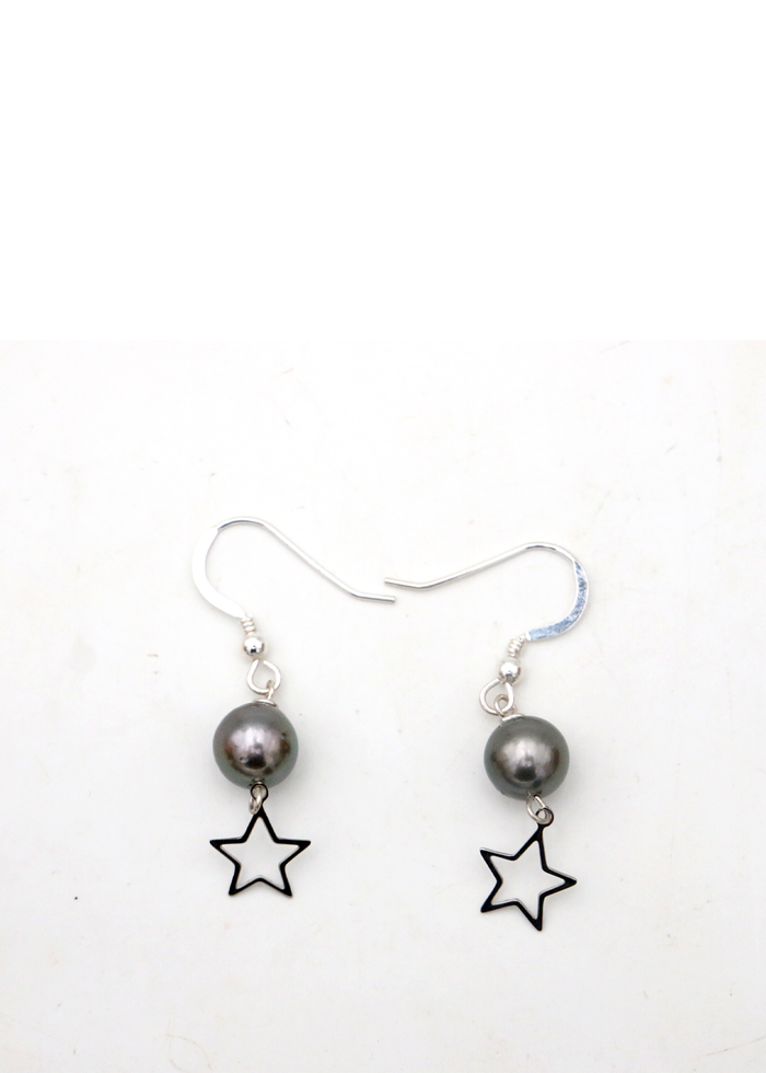 Tahitian Pearls with Charm Earrings