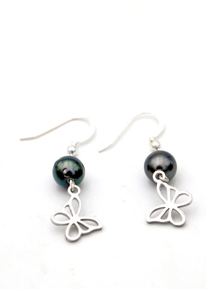 Tahitian Pearls with Charm Earrings