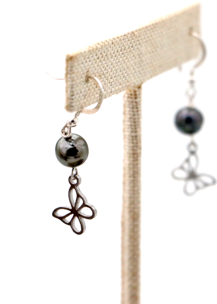 Tahitian Pearls with Charm Earrings
