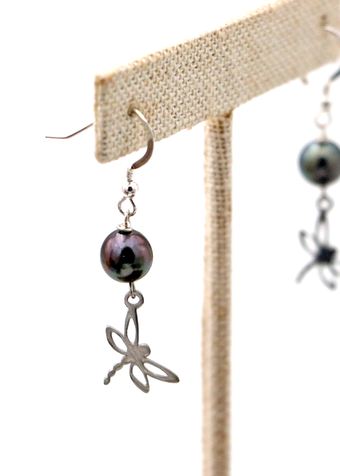 Tahitian Pearls with Charm Earrings