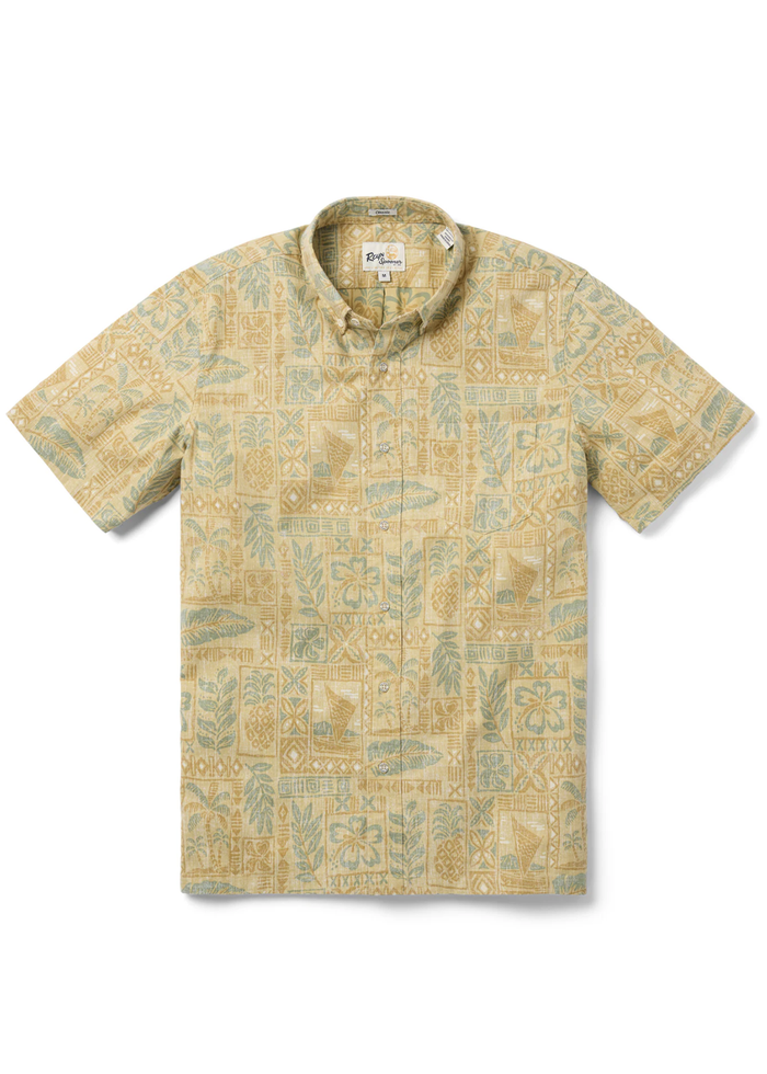 TAHITIAN TAPA - Dusty Yellow