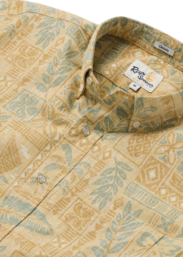 TAHITIAN TAPA - Dusty Yellow