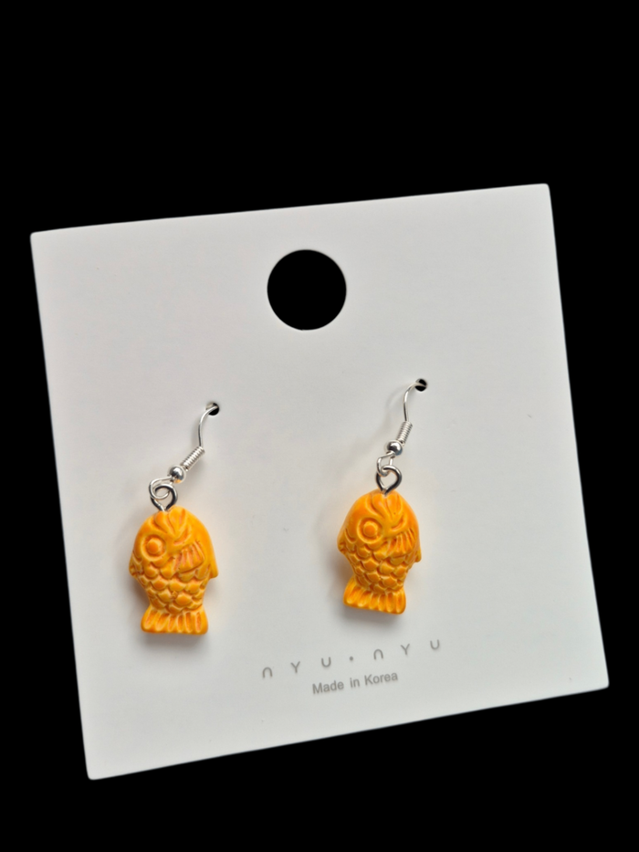 Taiyaki Fish bread earrings