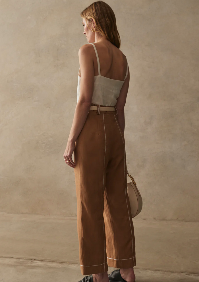The Avalon Pants in Honey - Back View
