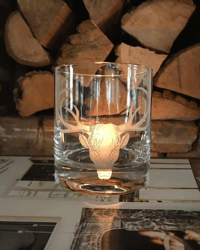 The Chandler Glass Set: Stag J Earl & Sons Glassware Rivers and Glen Trading Co