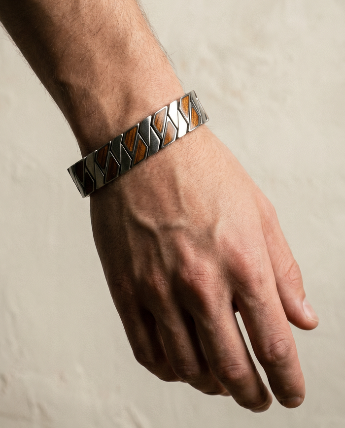 The Manoa Bracelet - Koa and Stainless Steel