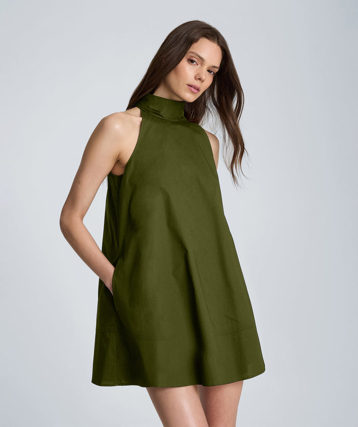 Tie Back Halter Midi Dress