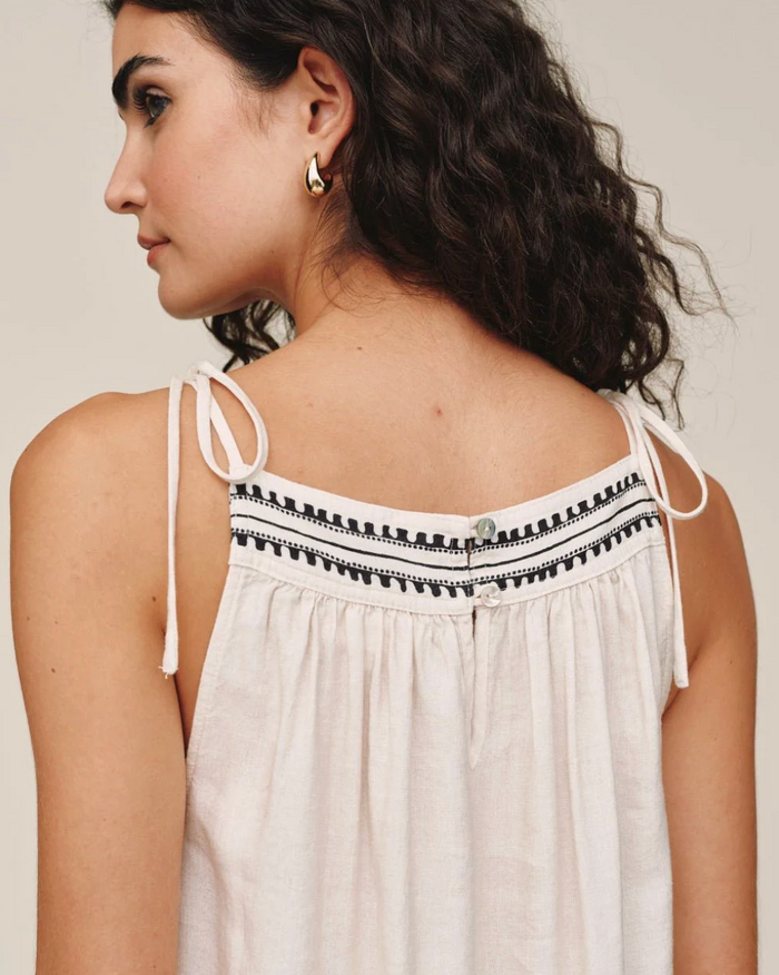 Tie Strap Maxi Dress - Botanic Border