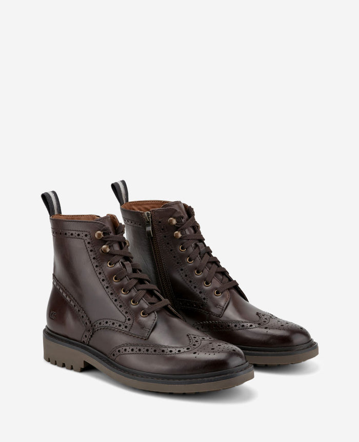 Todd Wingtip Lace Up Lug Sole Boot