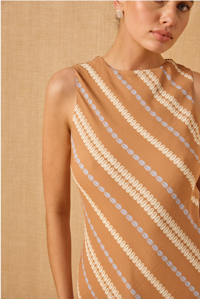 Trove Maxi Dress - Shell Stripe - Close-Up