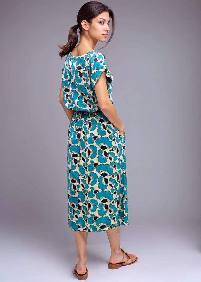 Tuahine Midi Skirt - Fiori Ocean