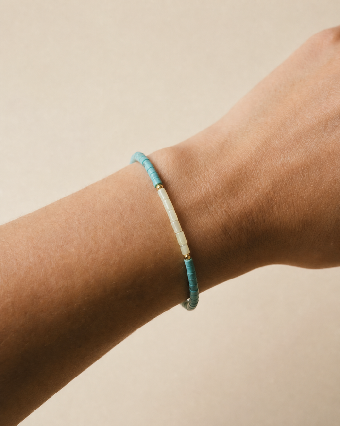 Turquoise and Afghan Stone Bead Bracelet