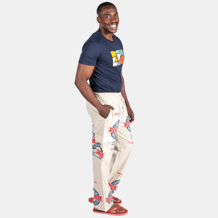 Uniquely South African Unisex Snowflake Bag Cargo Pants - Cream