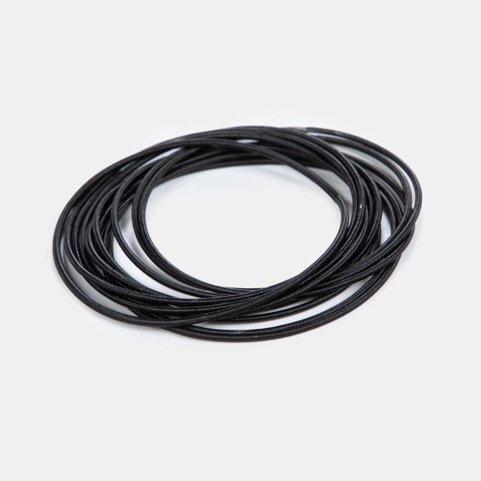 Unisex Spring Bracelet x 12 - Black