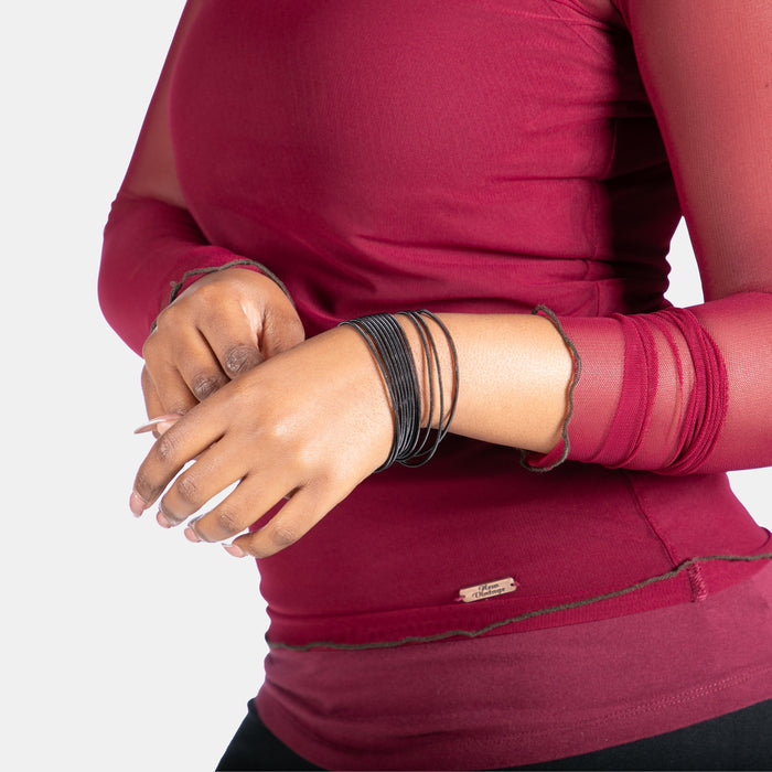 Unisex Spring Bracelet x 12 - Black