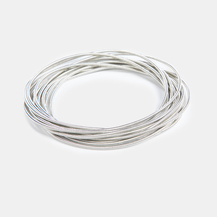 Unisex Spring Bracelet x 12 - Silver