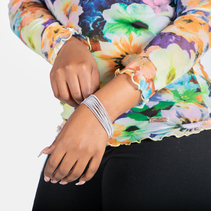 Unisex Spring Bracelet x 12 - Silver