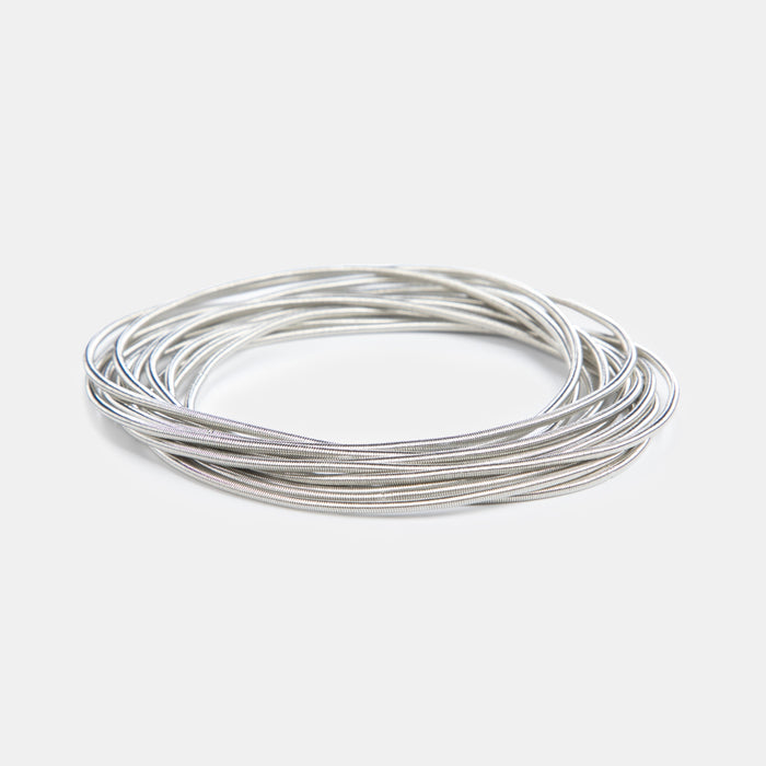 Unisex Spring Bracelet x 12 - Silver