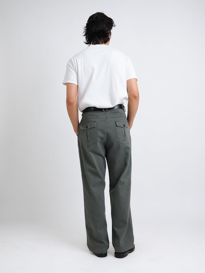 Utility Straight Leg Trousers Hester Green