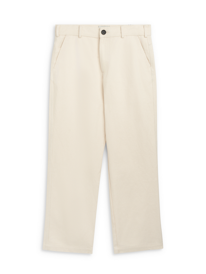 Utility Straight Leg Trousers Marin Twill Ecru