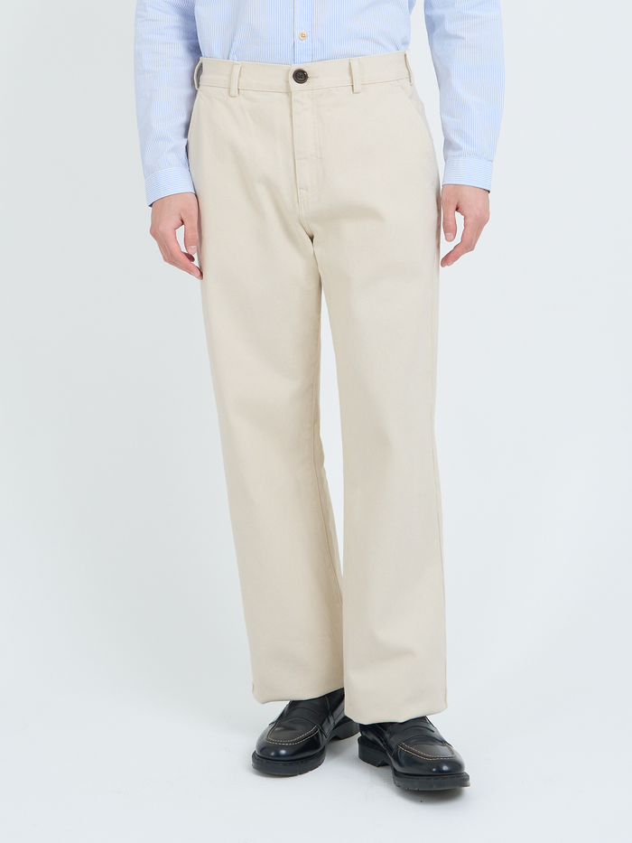 Utility Straight Leg Trousers Marin Twill Ecru