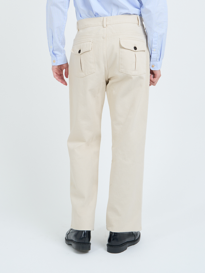 Utility Straight Leg Trousers Marin Twill Ecru