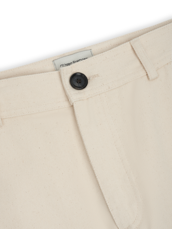 Utility Straight Leg Trousers Marin Twill Ecru