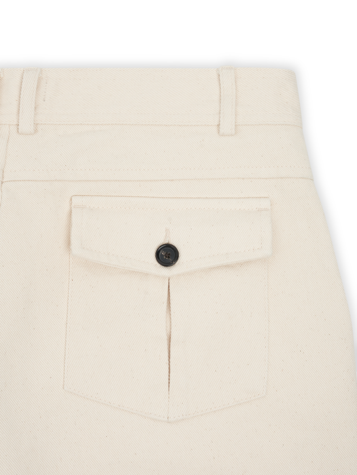 Utility Straight Leg Trousers Marin Twill Ecru