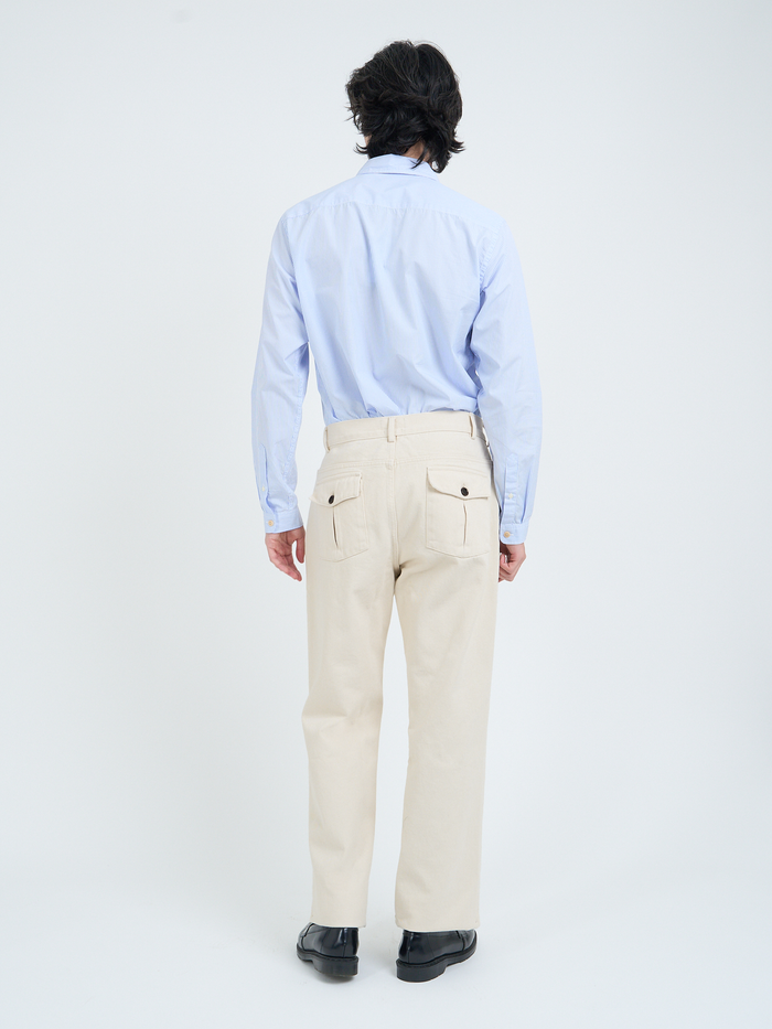 Utility Straight Leg Trousers Marin Twill Ecru