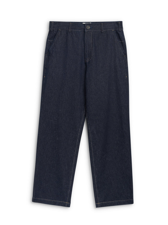 Utility Straight Leg Trousers Westall Denim Indigo