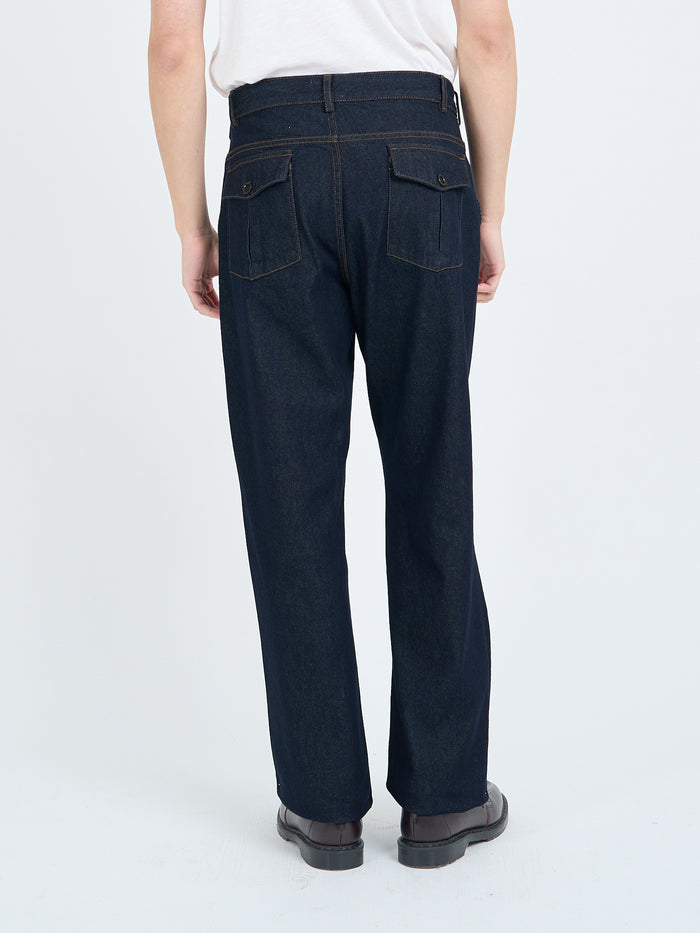 Utility Straight Leg Trousers Westall Denim Indigo