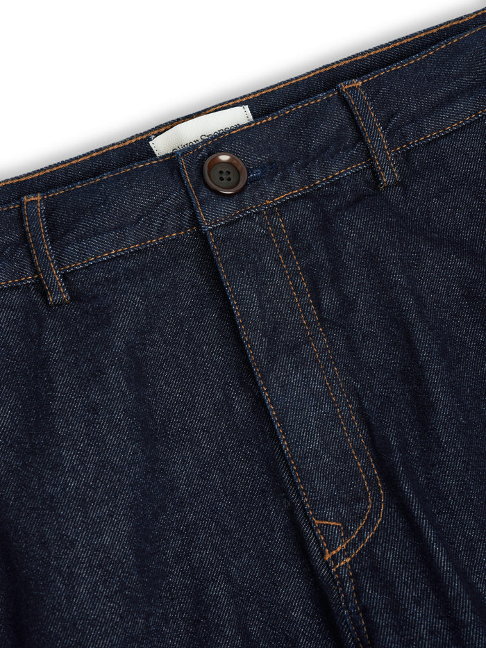 Utility Straight Leg Trousers Westall Denim Indigo